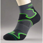 1000 Mile Fusion Anklet Running Socks - Ladies M / Black/Green - Socks