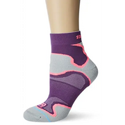 1000 Mile Fusion Anklet Running Socks - Ladies M / Purple/Grey - Socks