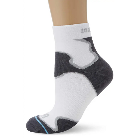 1000 Mile Fusion Anklet Running Socks - Ladies M / White - Socks