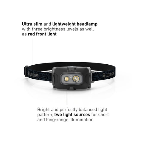 Ledlenser HF4R Core Rechargeable Headlamp - Black (500lm)