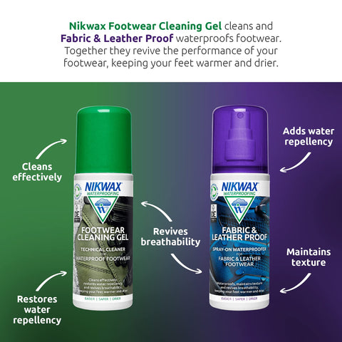 NIKWAX Fabric and Leather footwear cleaning and proofing kit 125ml