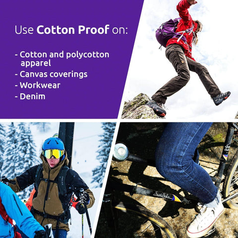 NIKWAX COTTON PROOF Wash-in Waterproofing for Cotton Fabric & Polycotton Paint on