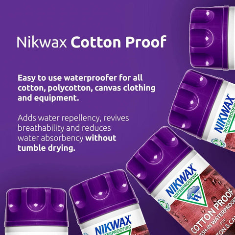 NIKWAX COTTON PROOF Wash-in Waterproofing for Cotton Fabric & Polycotton Paint on