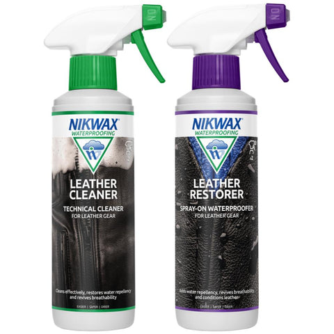 Nikwax Leather Cleaner and Restorer Care Pack Cleans Conditions, Proofs