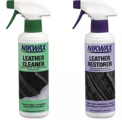 Nikwax Leather Cleaner and Restorer Care Pack Cleans Conditions, Proofs